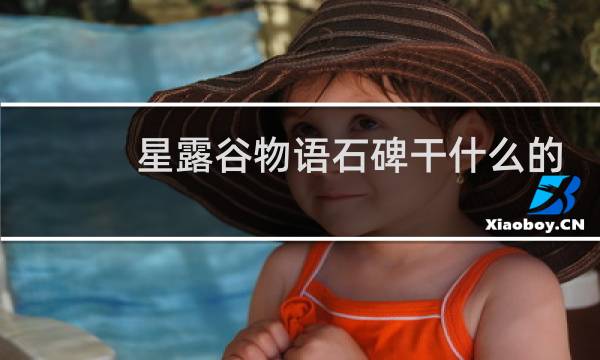 星露谷物语石碑干什么的