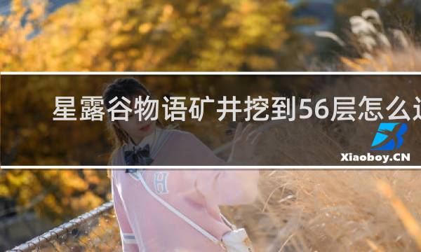 星露谷物语矿井挖到56层怎么过