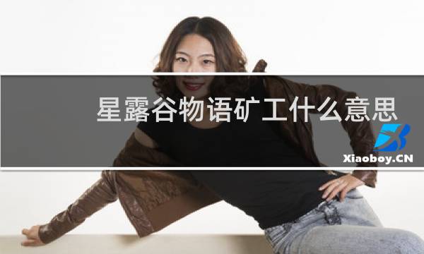 星露谷物语矿工什么意思