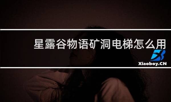 星露谷物语矿洞电梯怎么用