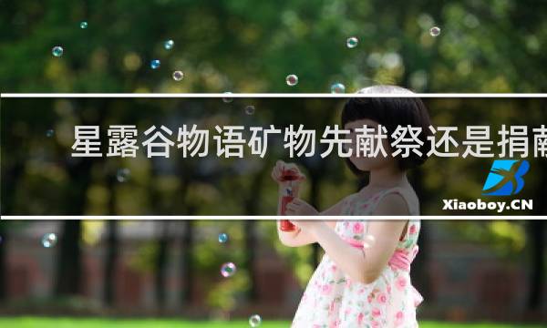 星露谷物语矿物先献祭还是捐献