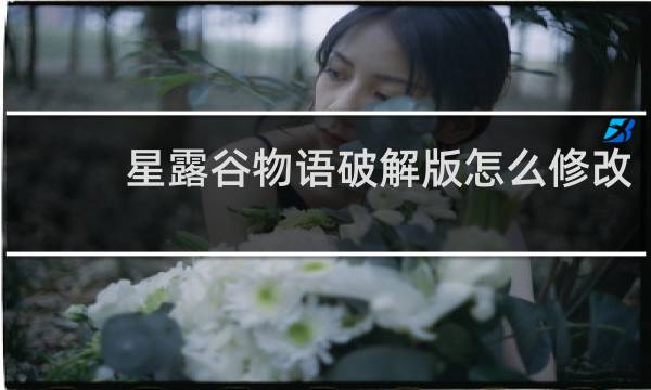 星露谷物语破解版怎么修改