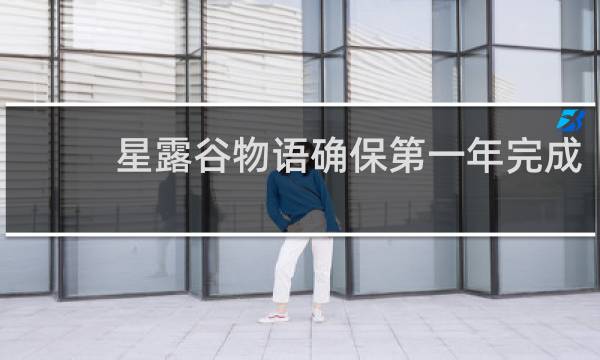 星露谷物语确保第一年完成
