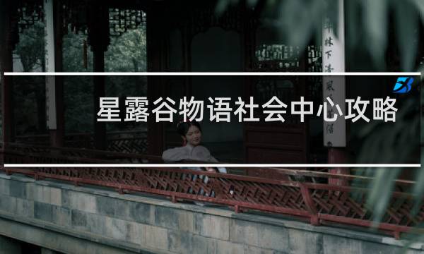 星露谷物语社会中心攻略