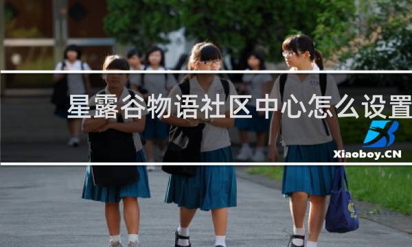 星露谷物语社区中心怎么设置