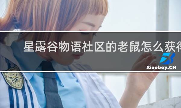 星露谷物语社区的老鼠怎么获得