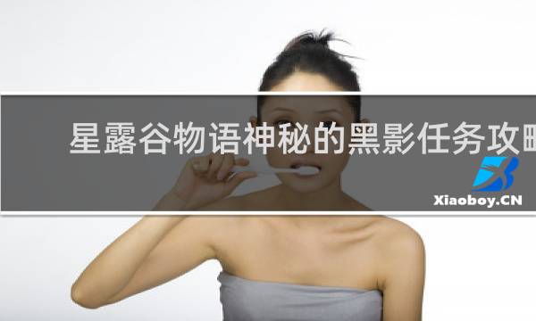 星露谷物语神秘的黑影任务攻略