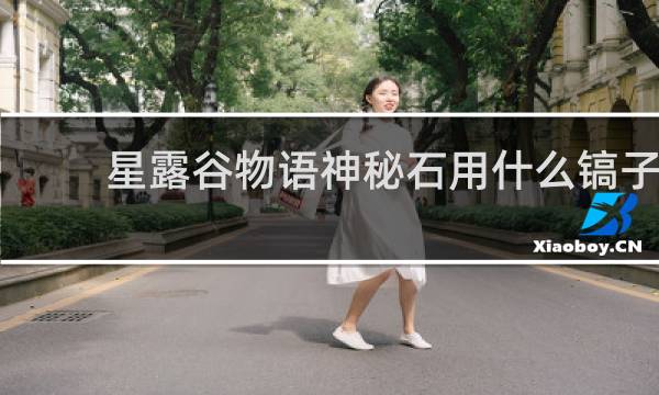 星露谷物语神秘石用什么镐子