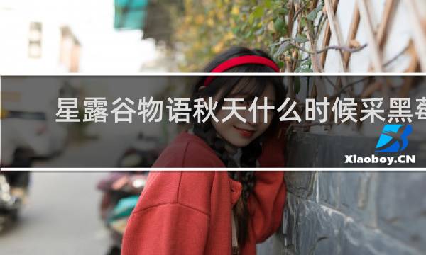 星露谷物语秋天什么时候采黑莓