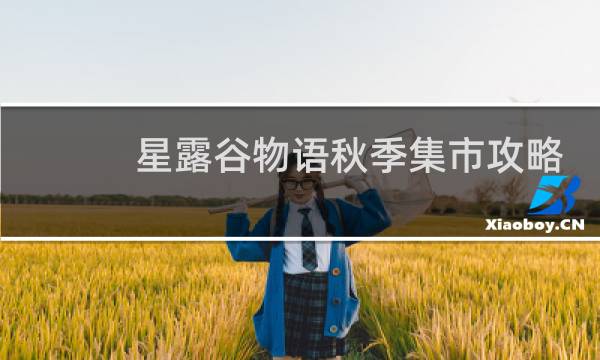 星露谷物语秋季集市攻略