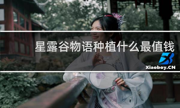 星露谷物语种植什么最值钱