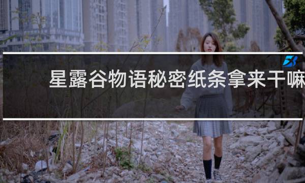 星露谷物语秘密纸条拿来干嘛