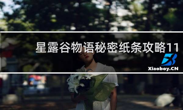 星露谷物语秘密纸条攻略11