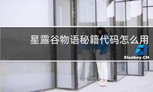 星露谷物语秘籍代码怎么用