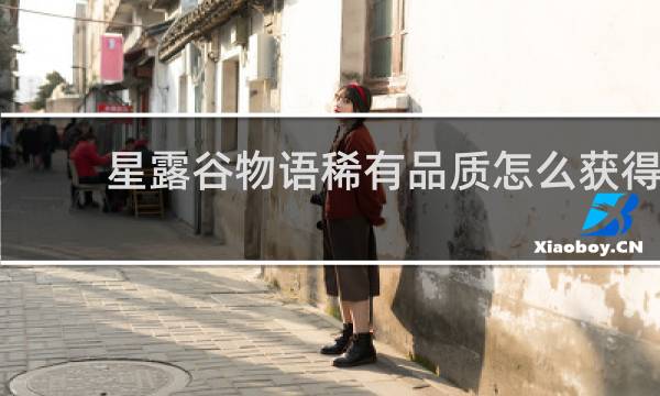 星露谷物语稀有品质怎么获得