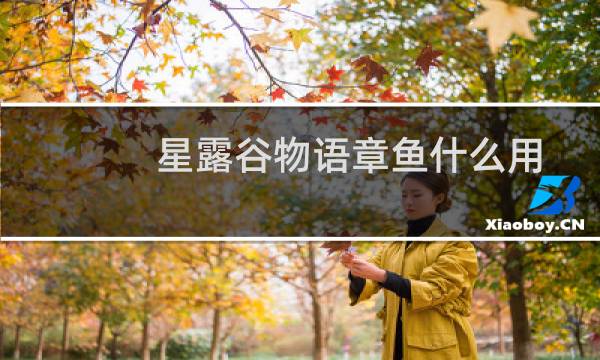 星露谷物语章鱼什么用