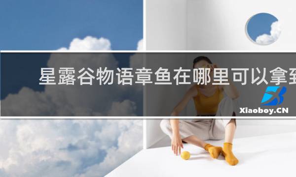 星露谷物语章鱼在哪里可以拿到