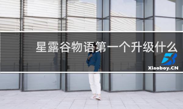 星露谷物语第一个升级什么