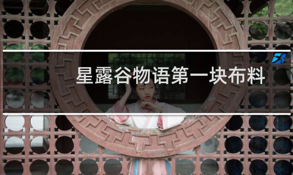 星露谷物语第一块布料