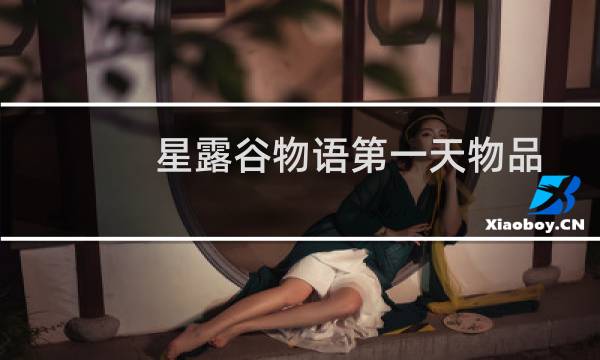 星露谷物语第一天物品