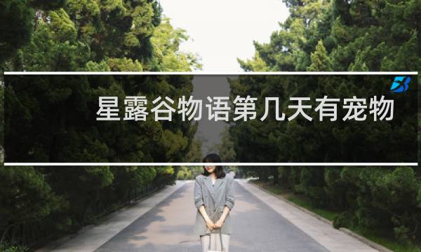 星露谷物语第几天有宠物