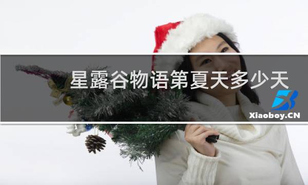 星露谷物语第夏天多少天