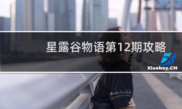 星露谷物语第12期攻略