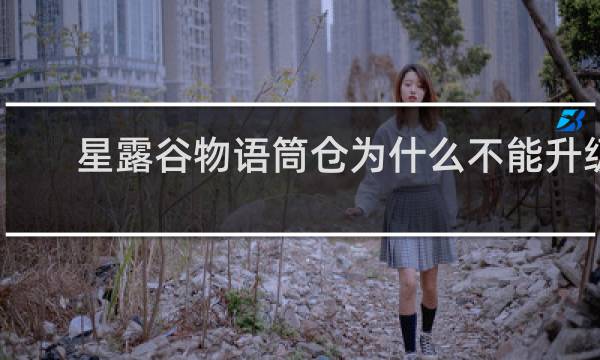 星露谷物语筒仓为什么不能升级
