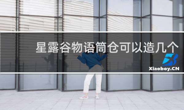 星露谷物语筒仓可以造几个