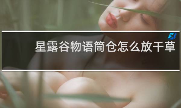 星露谷物语筒仓怎么放干草