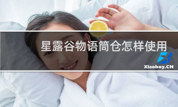 星露谷物语筒仓怎样使用