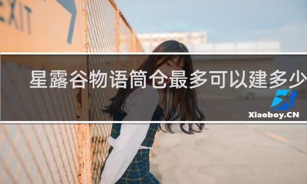 星露谷物语筒仓最多可以建多少个
