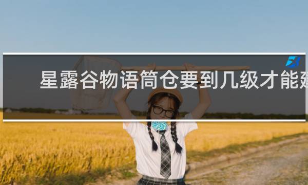 星露谷物语筒仓要到几级才能建