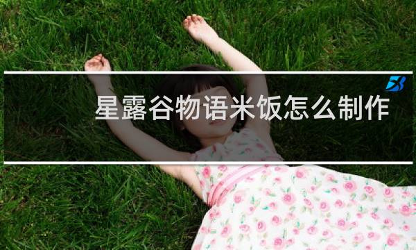 星露谷物语米饭怎么制作
