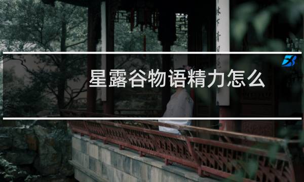 星露谷物语精力怎么