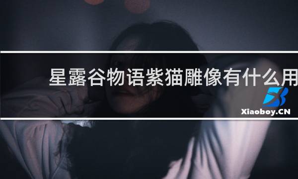 星露谷物语紫猫雕像有什么用