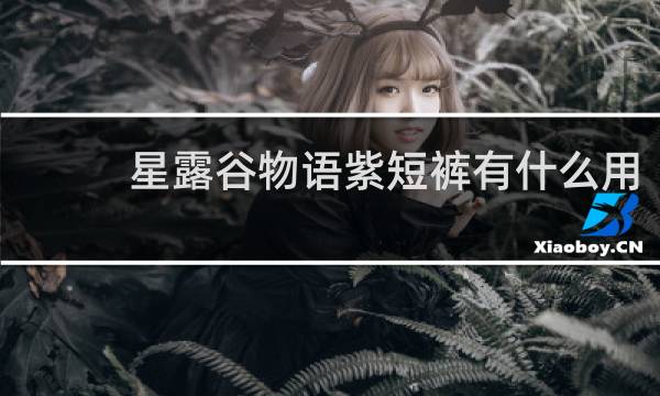 星露谷物语紫短裤有什么用