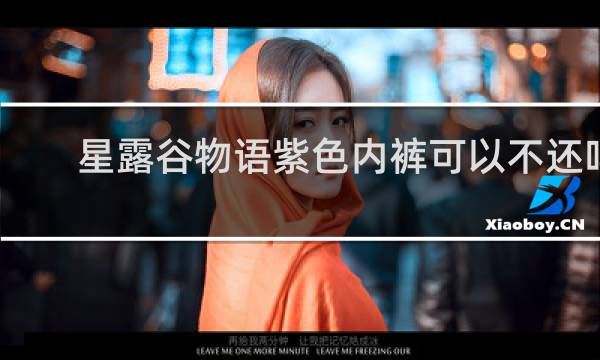 星露谷物语紫色内裤可以不还吗