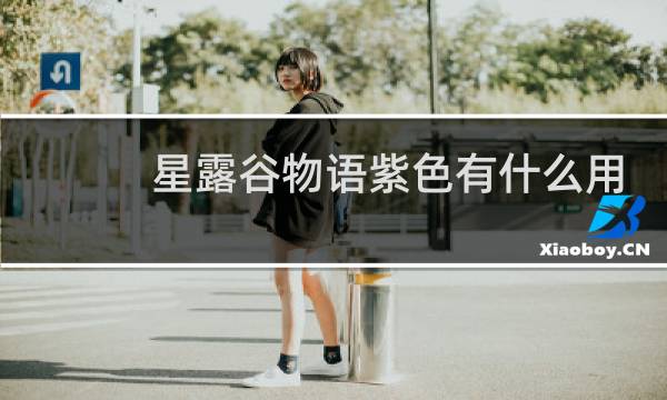 星露谷物语紫色有什么用