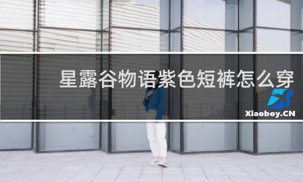 星露谷物语紫色短裤怎么穿