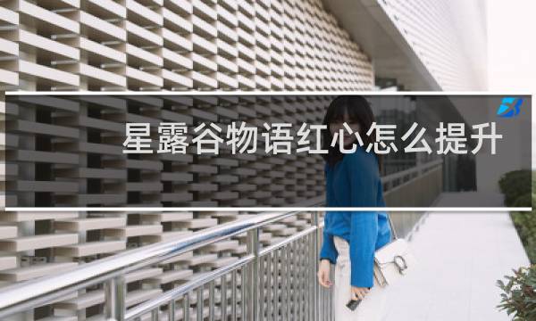 星露谷物语红心怎么提升