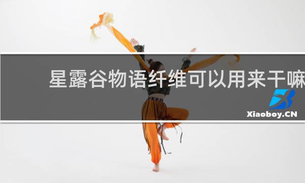 星露谷物语纤维可以用来干嘛