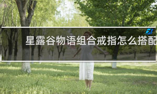 星露谷物语组合戒指怎么搭配