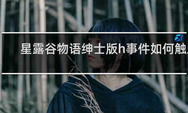 星露谷物语绅士版h事件如何触发