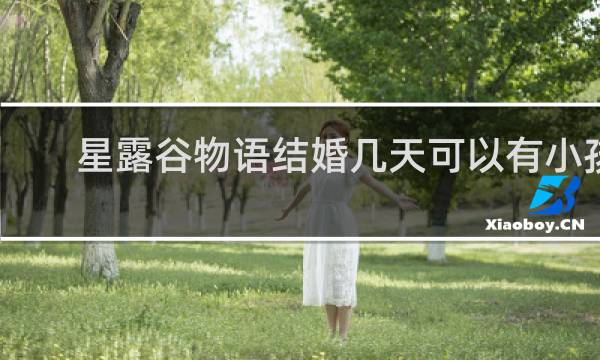 星露谷物语结婚几天可以有小孩