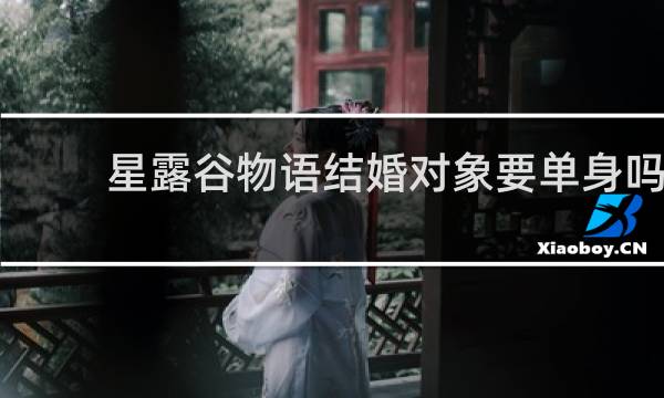 星露谷物语结婚对象要单身吗