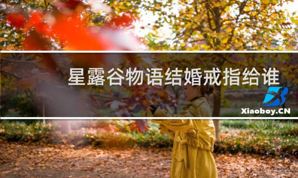 星露谷物语结婚戒指给谁