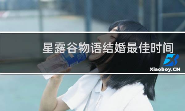 星露谷物语结婚最佳时间