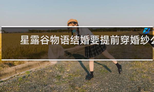 星露谷物语结婚要提前穿婚纱么