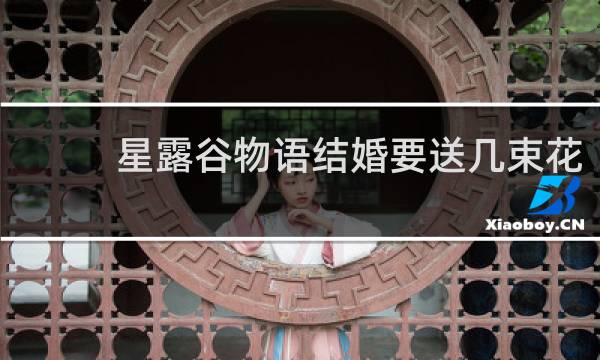 星露谷物语结婚要送几束花
